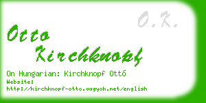 otto kirchknopf business card